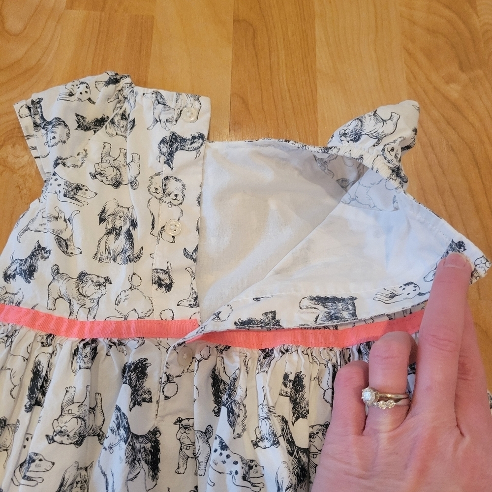 Carter's Black and White Dog Print Dress Size 24 Months - Picture 5 of 7